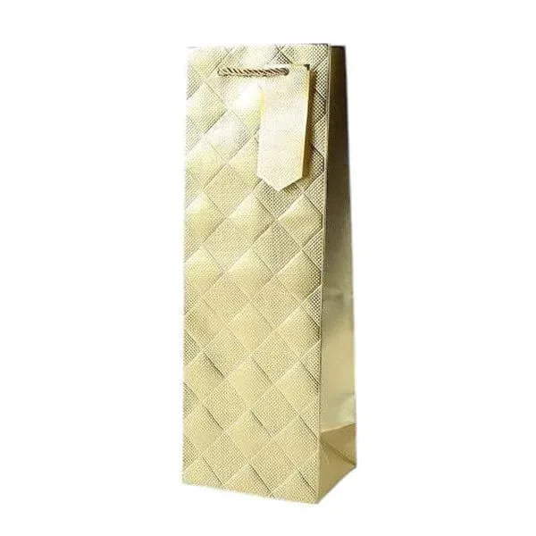 Pungă pentru vin, mozaic, 12 x 35 x 9 cm, auriu