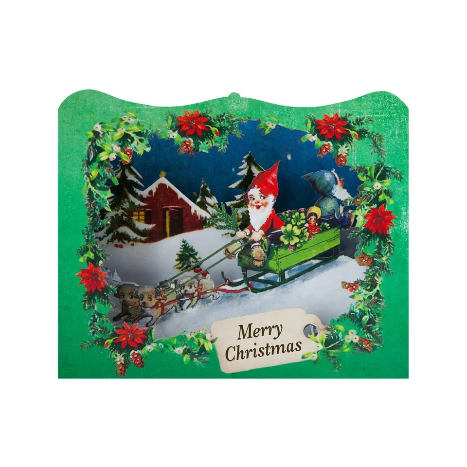 Gespaensterwald 3D Card Merry Christmas, Moș Crăciun