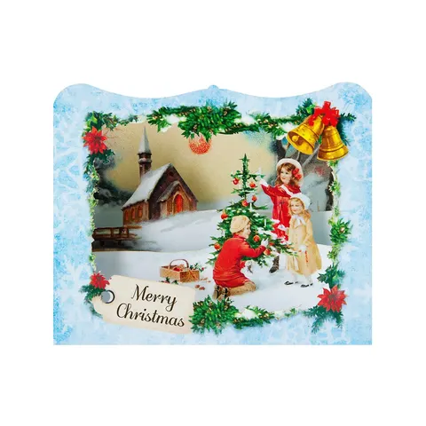Gespaensterwald Felicitare 3D Merry Christmas, împodobirea bradului