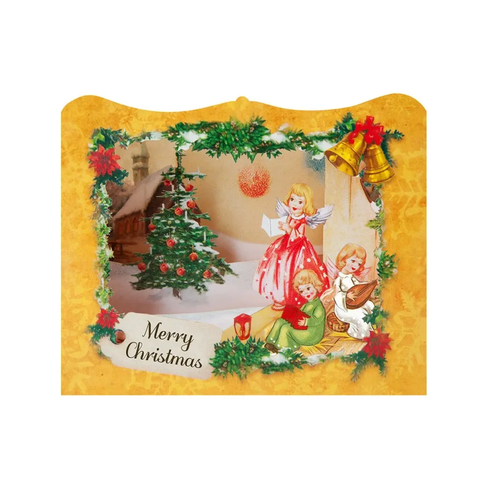Gespaensterwald Felicitare 3D Merry Christmas, îngerași
