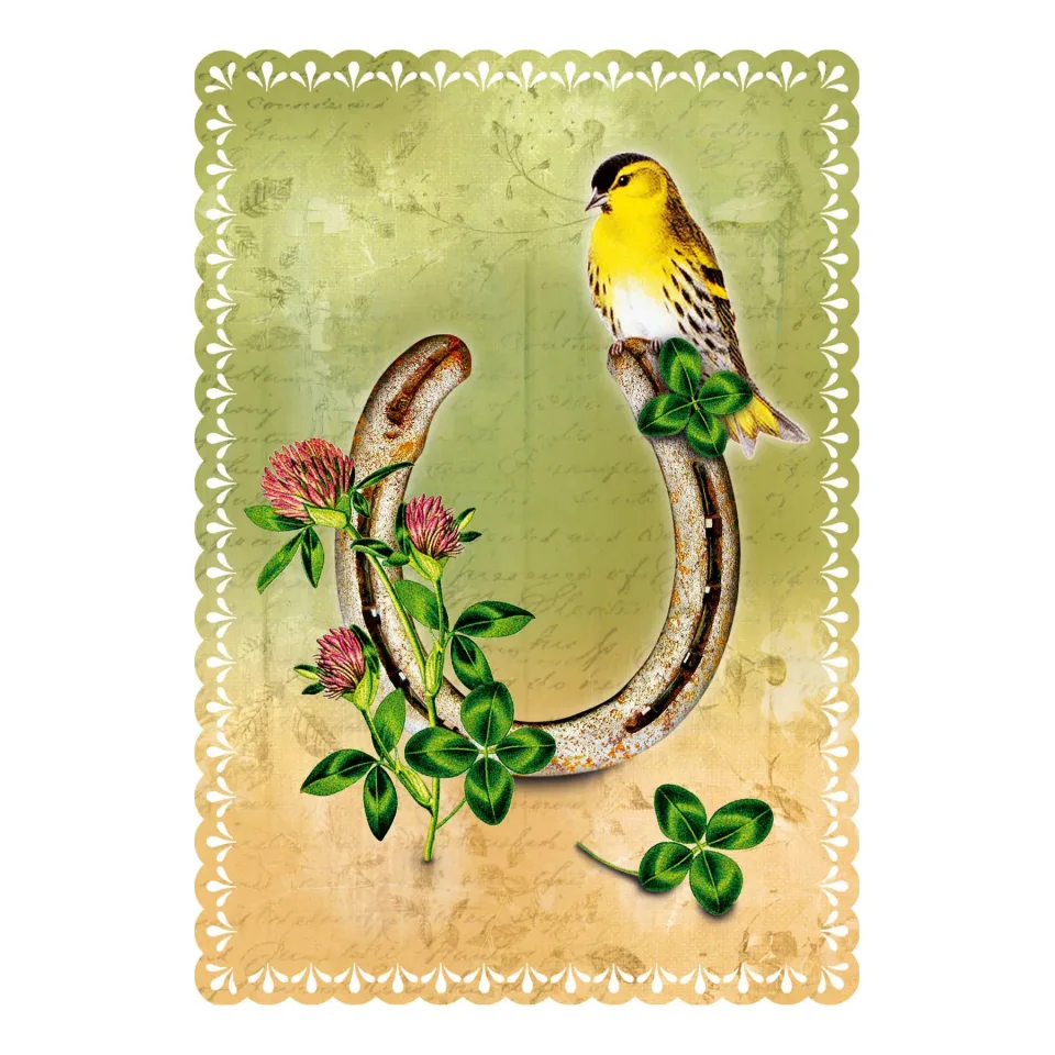 Gespaensterwald Felicitare Romantique, potcoavă norocoasă