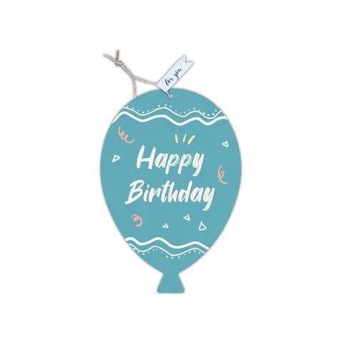 Gespaensterwald Felicitare-etichetă Happy Birthday, balon