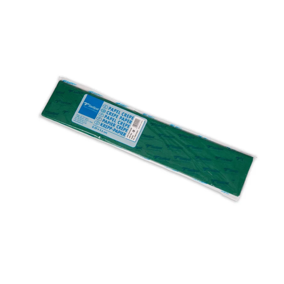 Fabriano Crepe Paper, 40 g/m2, 0.50 x 2.5 m, verde închis