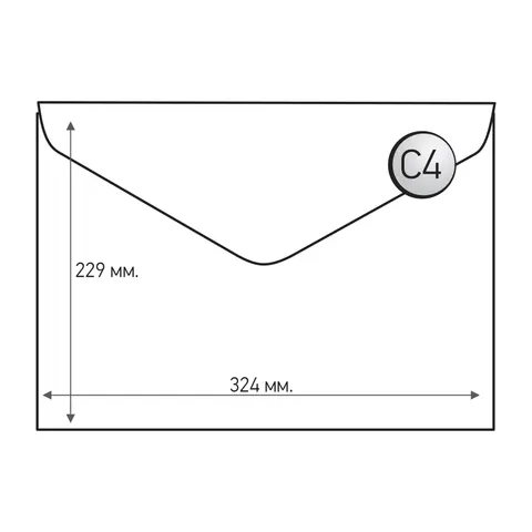 Plic Office 1, C4, 229 x 324 mm, hârtie, cu clapetă triunghiulară, alb, 50 bucăți