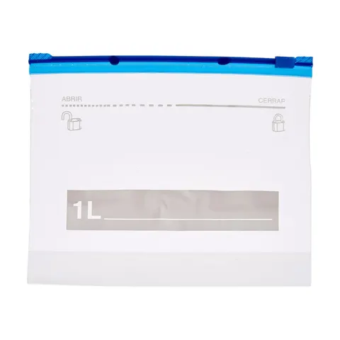 Pungi multifuncționale Leknes, cu fermoar, 20 x 17+2.5 cm, 1 L, 20 buc