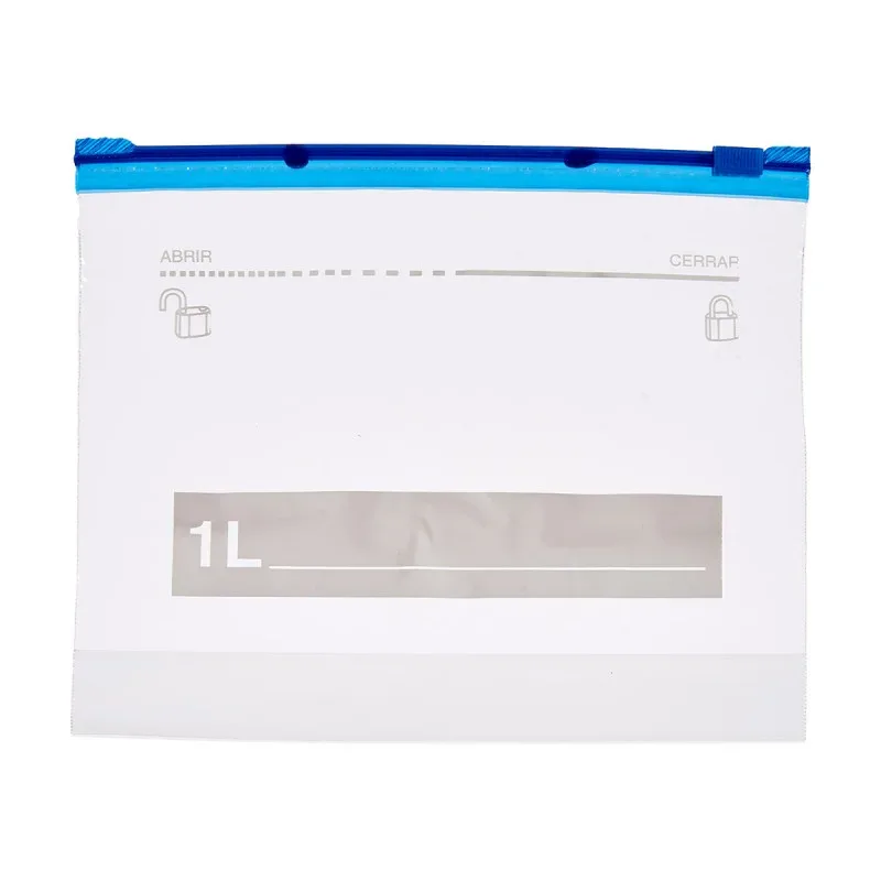 Pungi multifuncționale Leknes, cu fermoar, 20 x 17+2.5 cm, 1 L, 20 buc