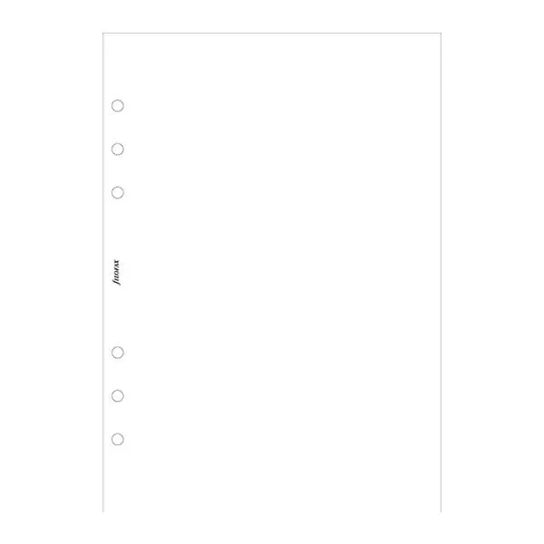 Filofax Rezervă pentru organizator, A5, 25 file, alb