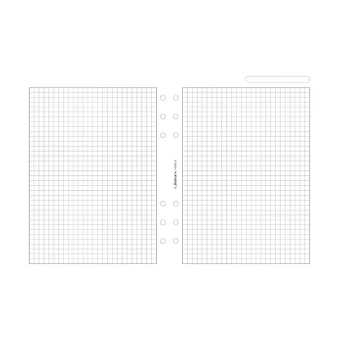 Filofax Rezervă pentru organizator, A5, cu pătrățele, 25 file