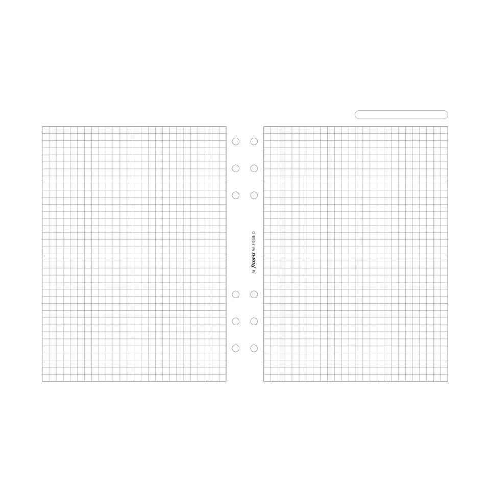 Filofax Rezervă pentru organizator, A5, cu pătrățele, 25 file