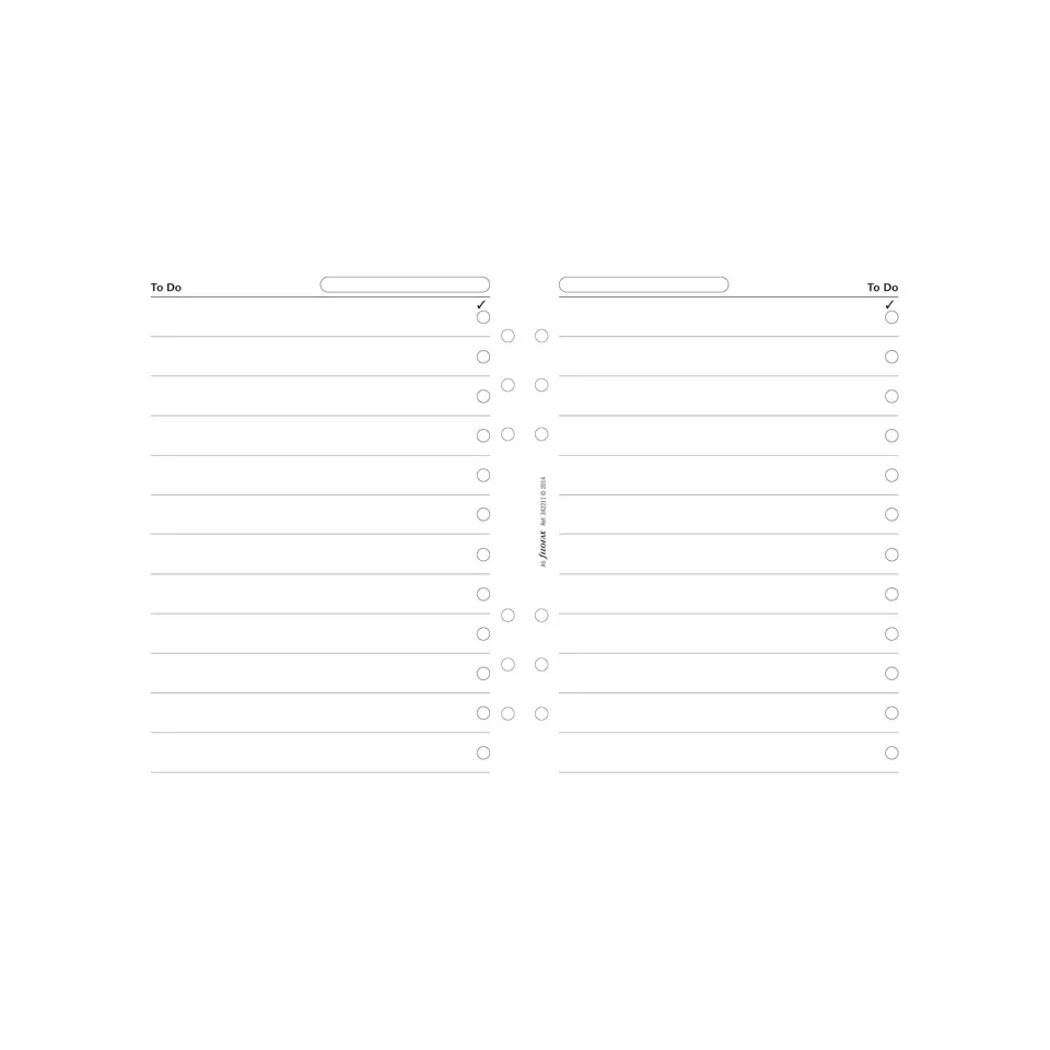 Rezervă organizer Filofax To Do, A5, 25 foi