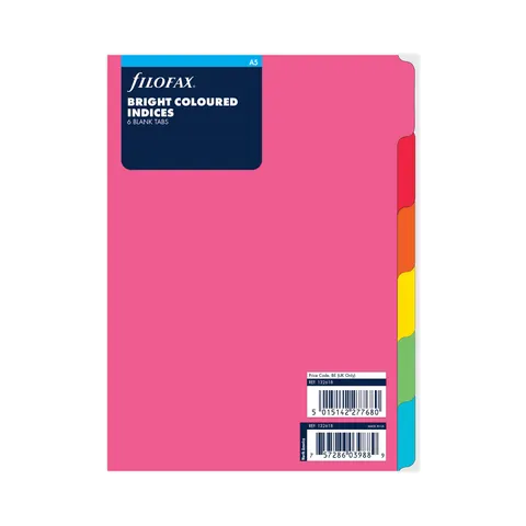 Filofax Divider, A5, 6 culori