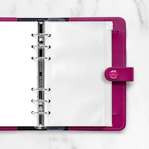 Etui Filofax pentru organizator Personal, cu fermoar, transparent