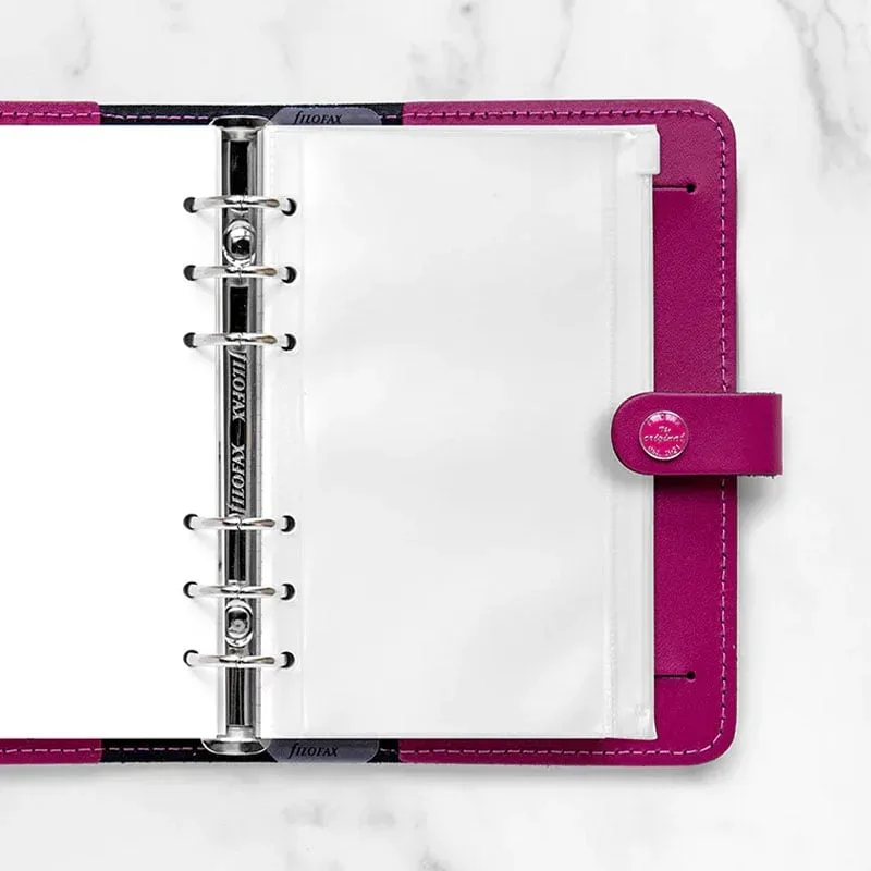 Etui Filofax pentru organizator Personal, cu fermoar, transparent