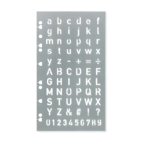 Filofax Șablon pentru litere, cu litere