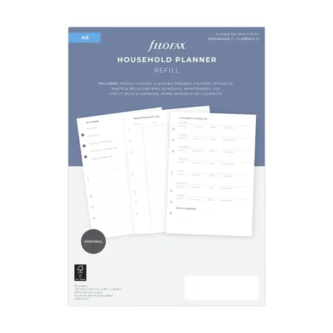 Filofax Rezervă Minimal Home, A5