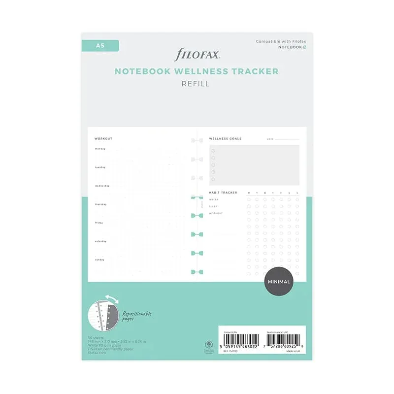 Filofax Rezervă caiet Minimal Wellness, A5