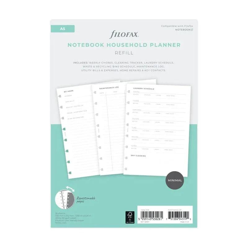 Filofax Refill Minimal, A5, pentru notițe
