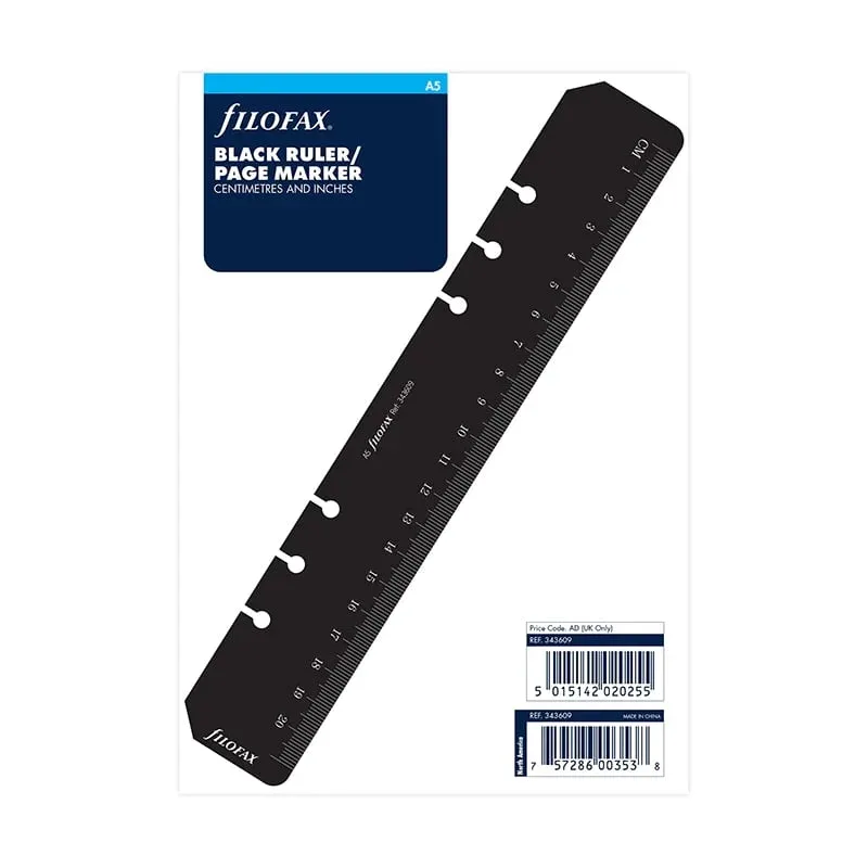 Filofax Separator Line, A5, negru