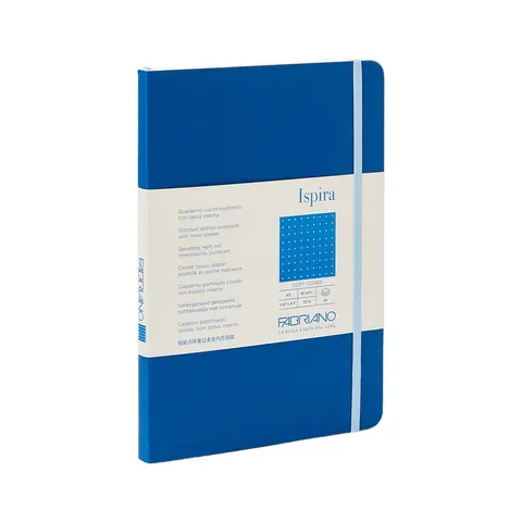 Fabriano Caiet Ispira, A5, punctat, cusut, copertă moale, 96 file, albastru