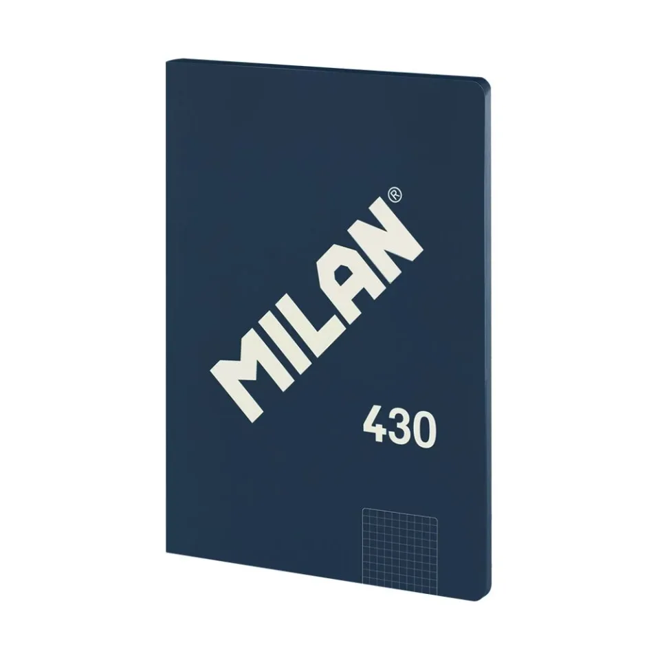 Caiet Milan 1918, A4, pătrate mici, copertă carton, 48 file, albastru închis