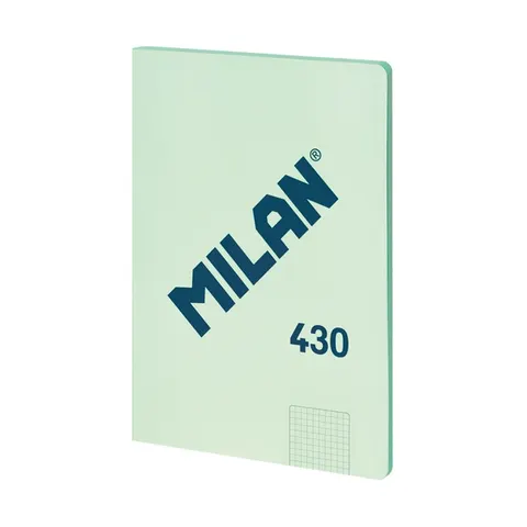 Caiet Milan 1918, A4, pătrățele mici, copertă de carton, 48 file, verde