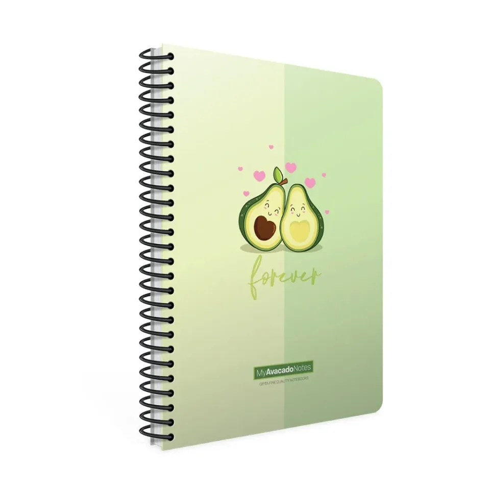 Gipta Blocnotes Avocado, A6, dictando, spirală, copertă din carton, 80 file