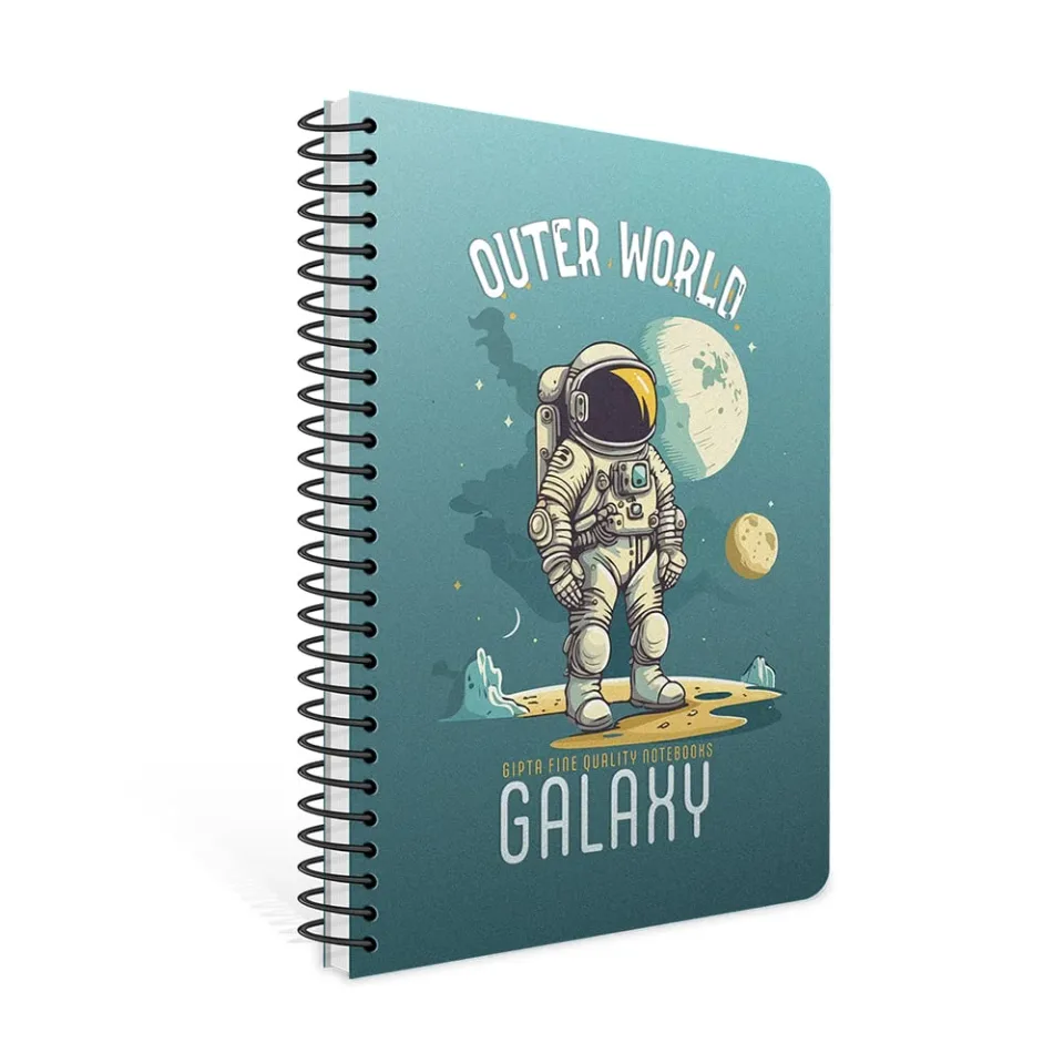 Caiet Gipta Galaxy, A4, foi albe, pătrățele mici, copertă PP, spirală, 80 foi