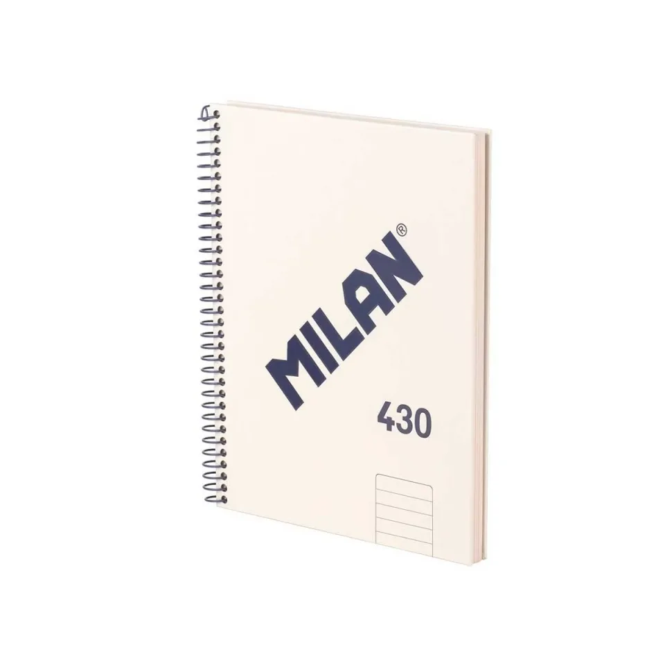 Milan Caiet 1918, A5, dictando lat, copertă tare, spirală, 80 file, bej