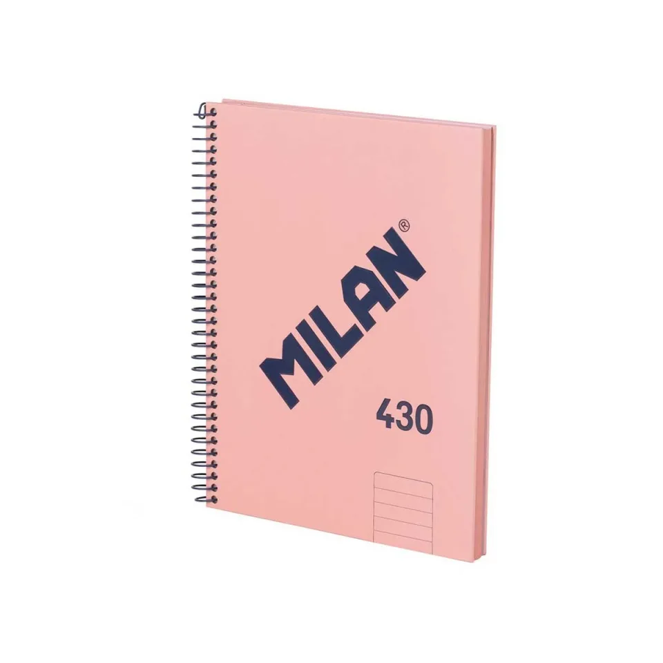 Milan Caiet 1918, A5, dictando lat, copertă tare, spirală, 80 file, roz