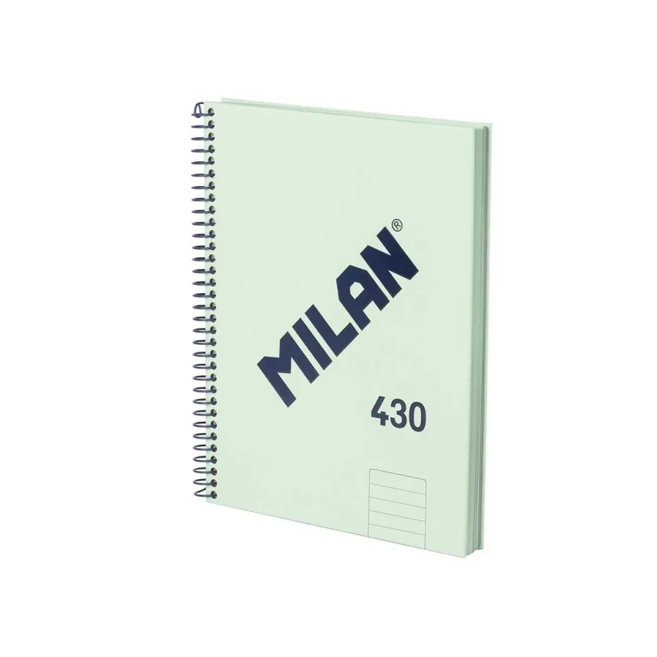 Milan Caiet 1918, A5, dictando lat, copertă tare, spirală, 80 file, verde