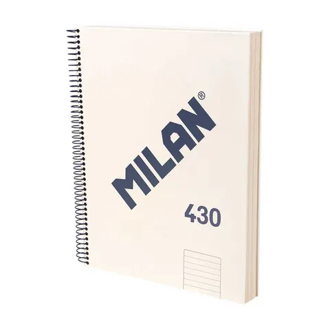 Milan Caiet 1918, A4, dictando, copertă tare, spirală, 120 file, bej