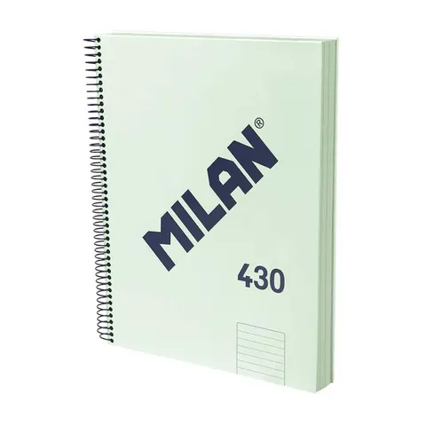 Milan Caiet 1918, A4, dictando lat, copertă tare, spirală, 120 file, verde