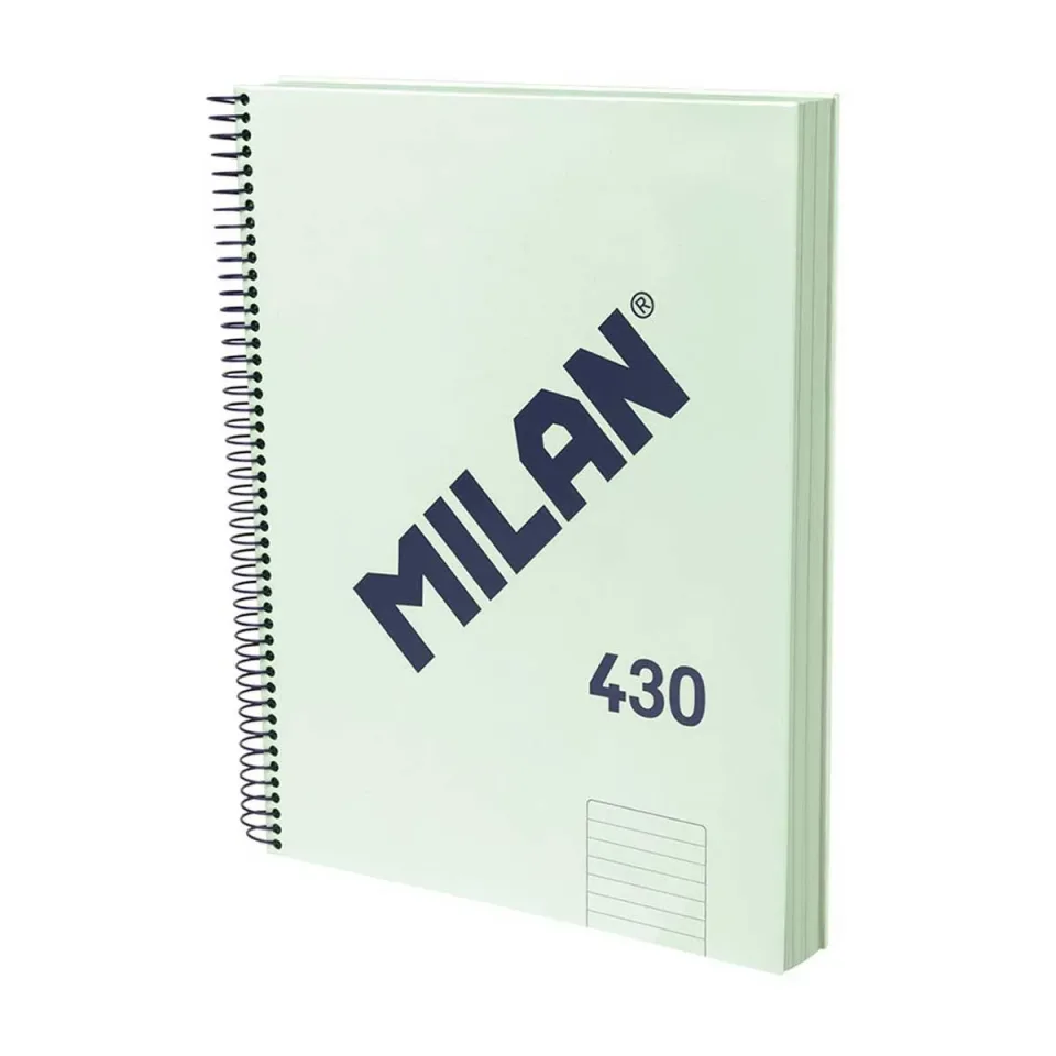 Milan Caiet 1918, A4, dictando lat, copertă tare, spirală, 120 file, verde