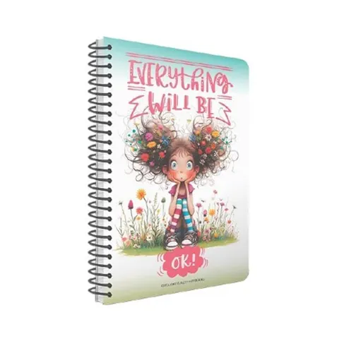 Caiet Gipta Everything, A4, hârtie albă, liniat, copertă PP, spirală, 80 foi