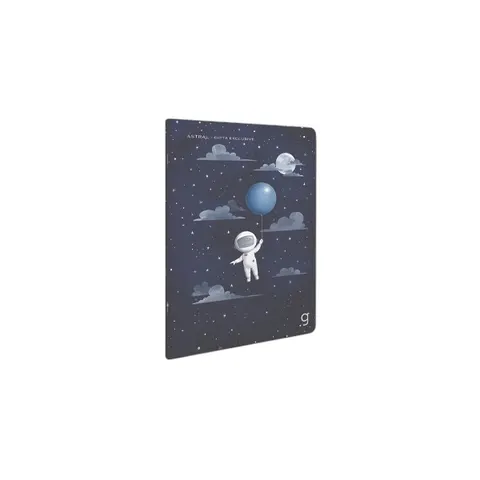 Caiet Gipta Astral, 13 x 21 cm, hârtie albă, liniatură mare, copertă carton, 60 de file