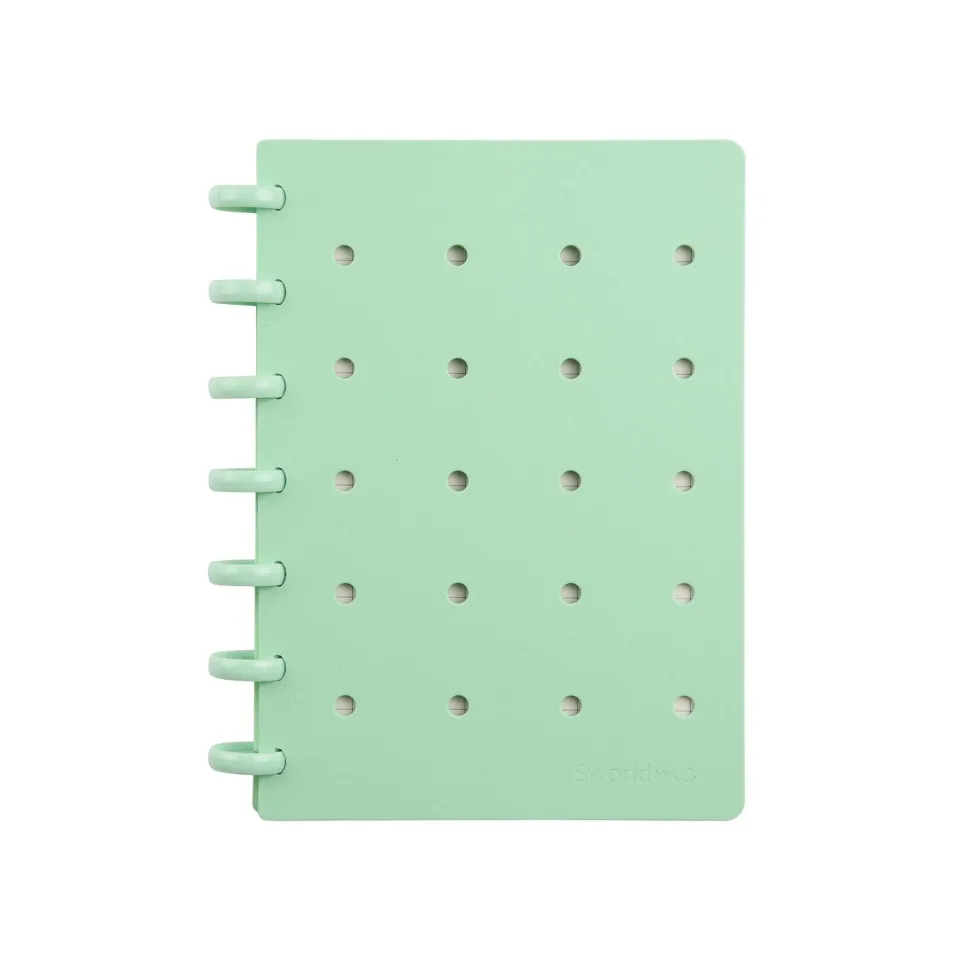 Caiet Sworld ME, A5, spirală, 80 file, cu 2 accesorii, verde