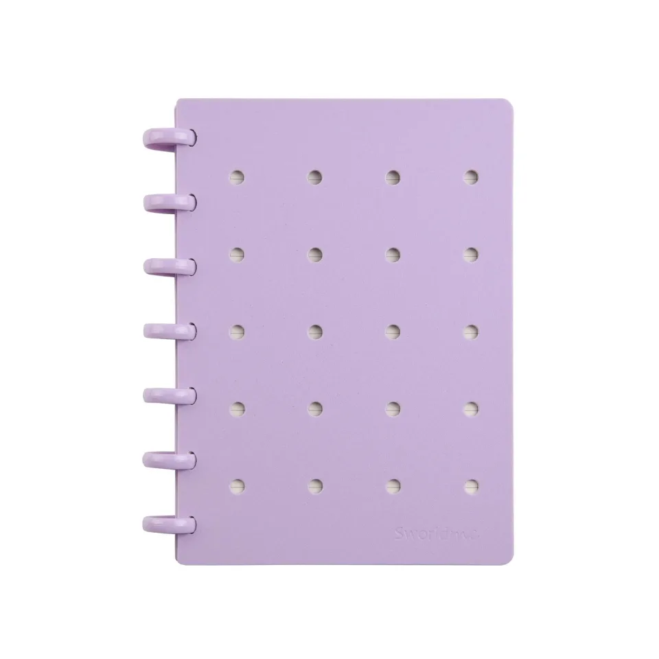 Sworld Caiet ME, A5, spiral, 80 file, cu 2 accesorii, mov