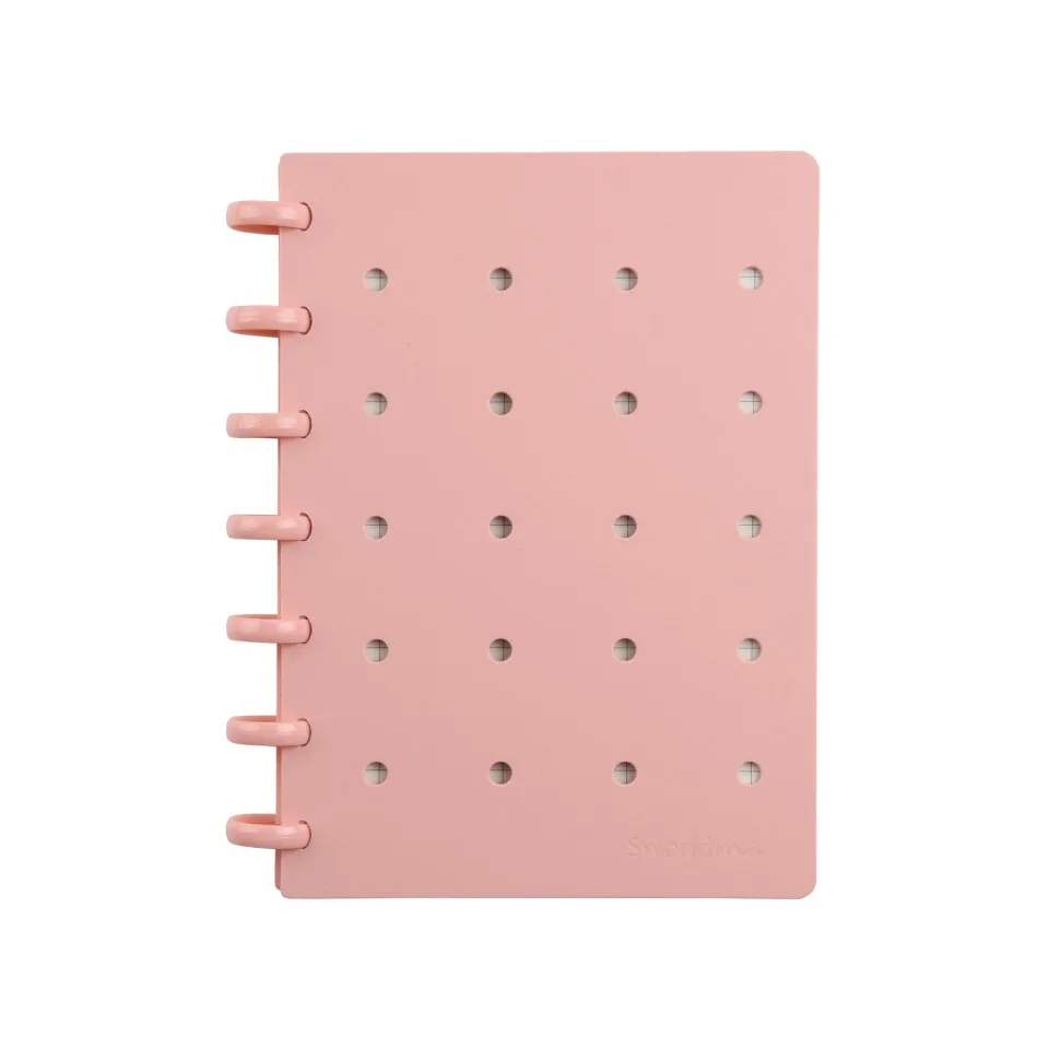 Carnet Sworld ME, A5, spirală, 80 file, cu 2 accesorii, roz