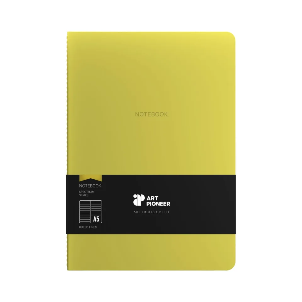 Art Pioneer Caiet Velvet Executive, A5, cusut, 64 file, galben