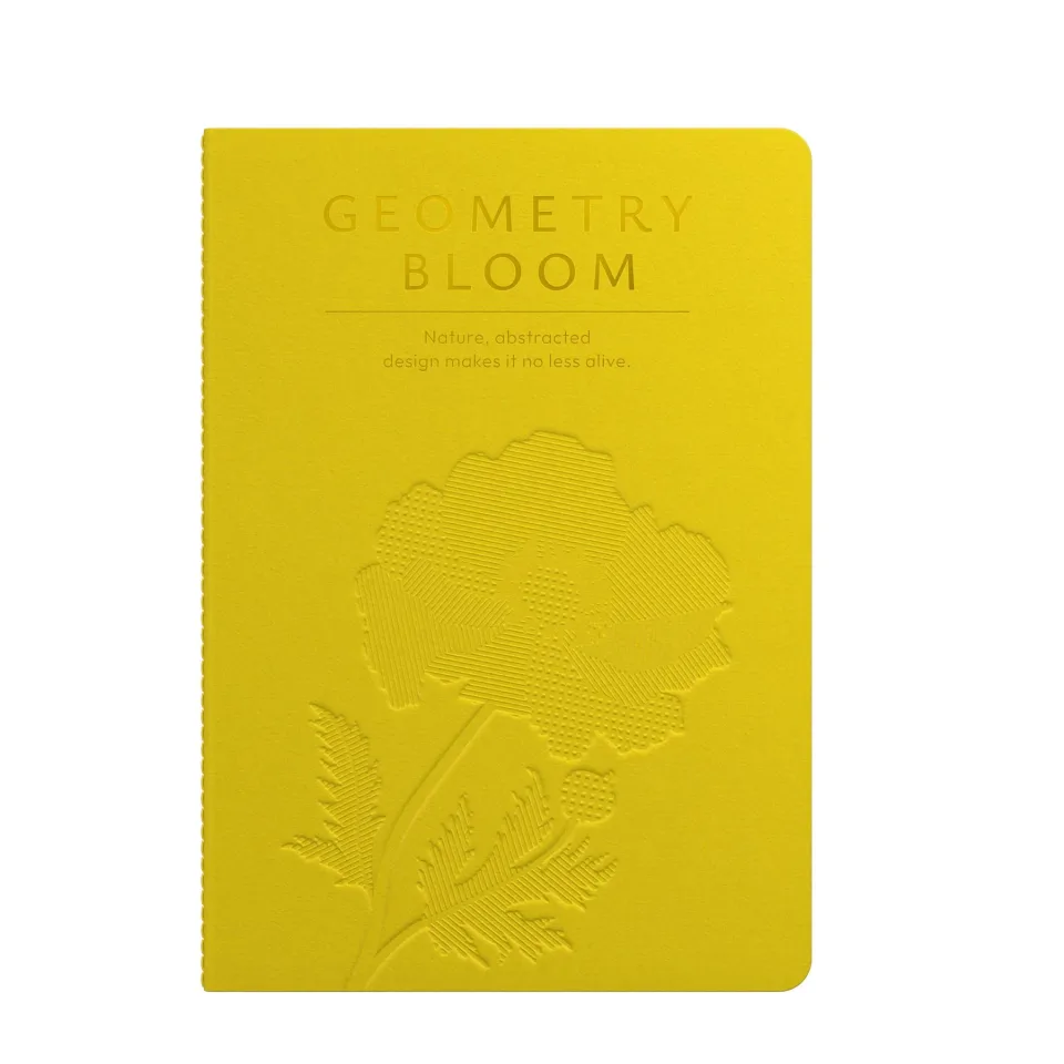 Art Pioneer Caiet Geometry Bllom, A5, cusut, 60 file, galben