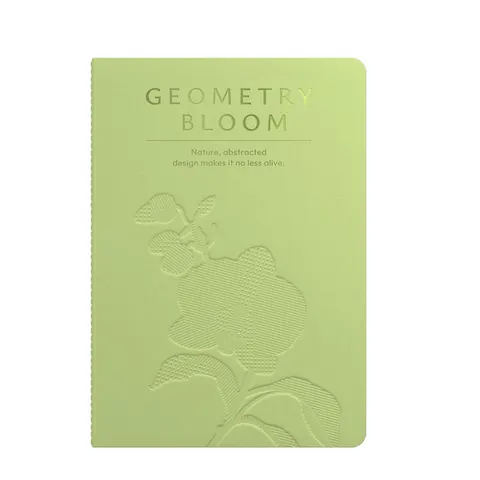 Art Pioneer Caiet Geometry Bloom, A5, cusut, 60 file, verde