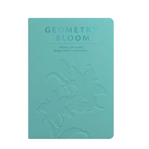 Art Pioneer Caiet Geometry Bllom, A5, cusut, 60 file, verde marin