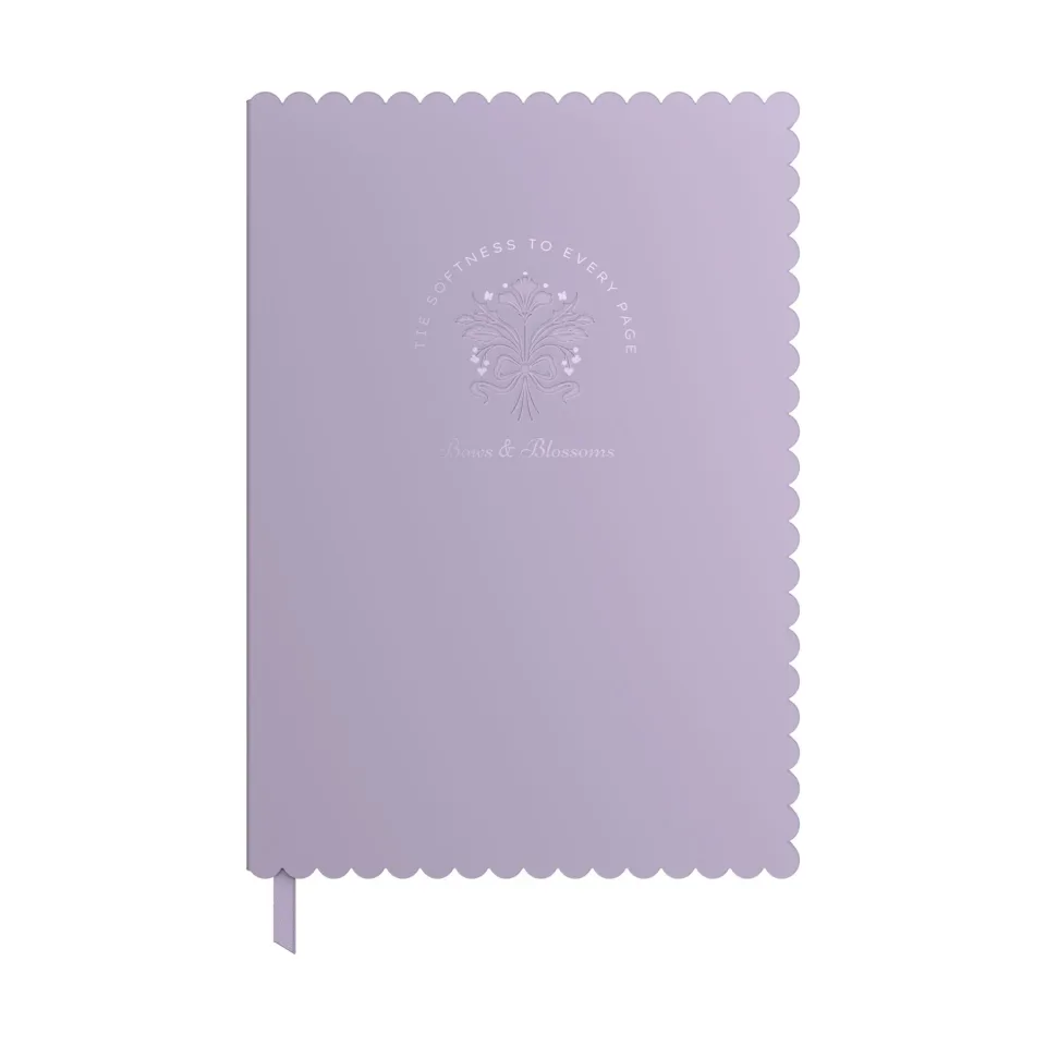 Caiet Art Pioneer Bows & Blossoms, A5, copertă tare, 96 foi, violet