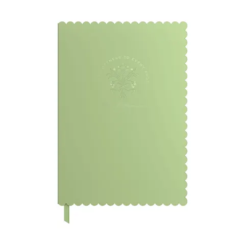 Caiet Art Pioneer Bows & Blossoms, A5, copertă tare, 96 file, verde