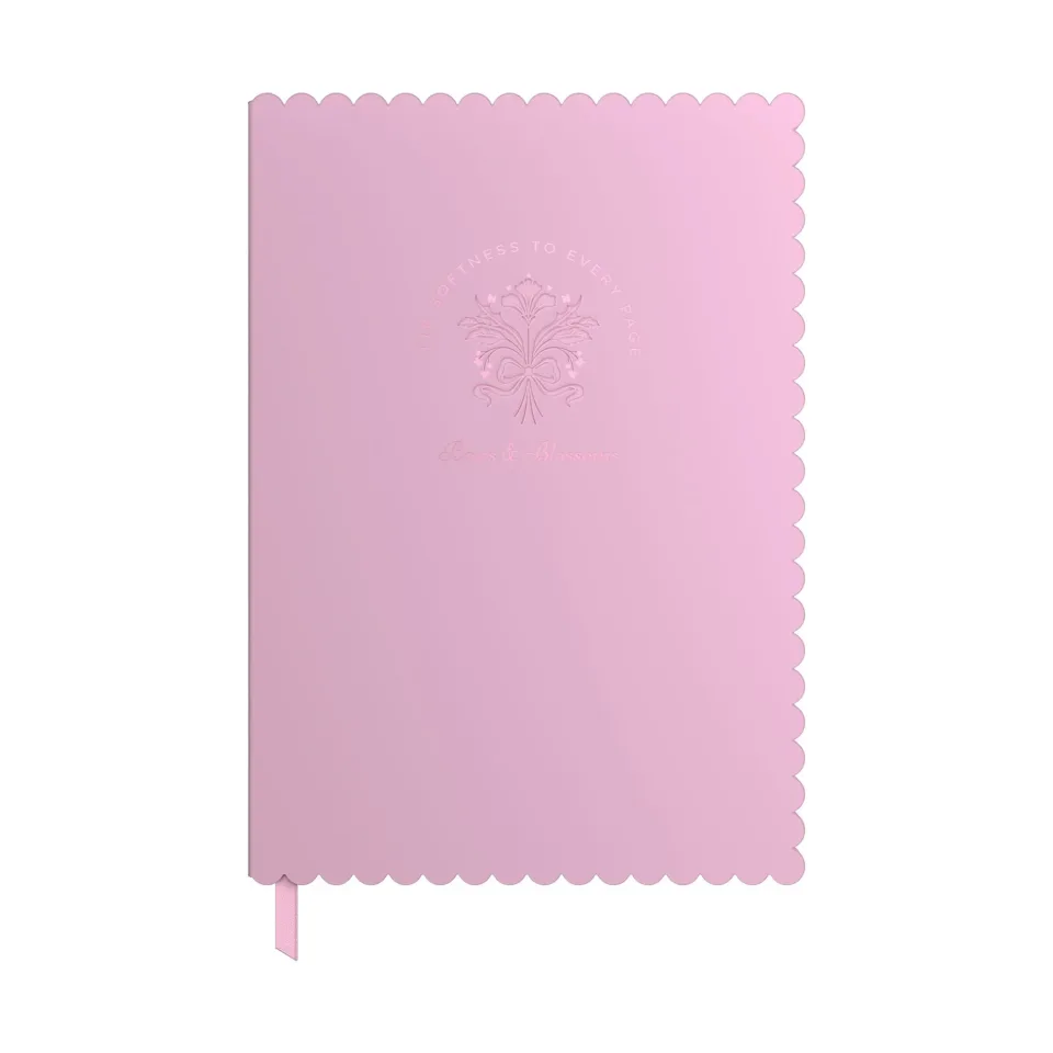 Caiet Art Pioneer Bows & Blossoms, A5, copertă tare, 96 foi, roz