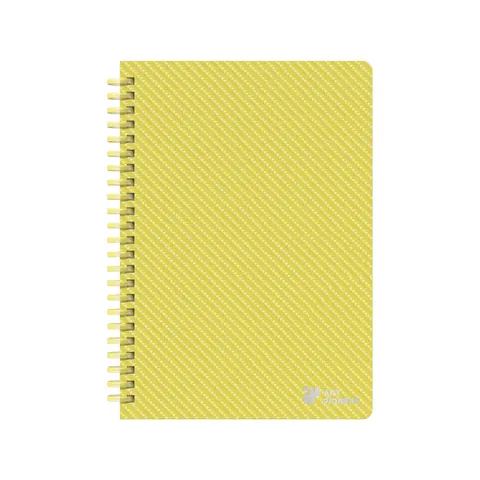 Caiet Art Pioneer College, A5, hârtie offset galbenă, cu spirală, 80 file, galben