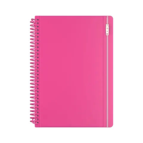 Caiet Art Pioneer Neon Future, A5, spirală, 100 file, fuchsia