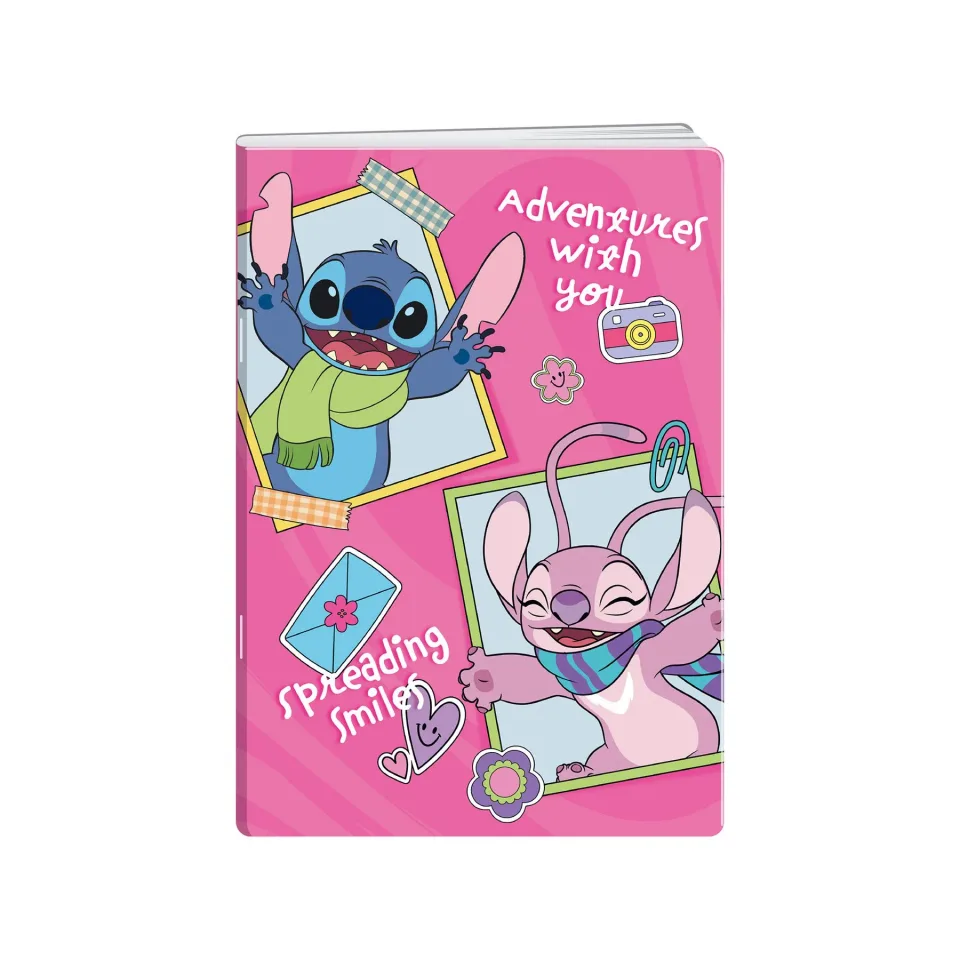 Caiet Disney Stitch&Angel, A5, linii late, hârtie offset, 20 foi