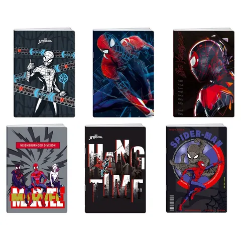 Caiet Best Buy Premium, Spiderman, A5, cu pătrățele, hârtie offset, 50 file, asortat, 1 bucată