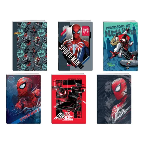 Caiet Best Buy Premium, Spiderman, A5, pagini albe, hârtie offset, 50 foi, asortat, 1 bucată